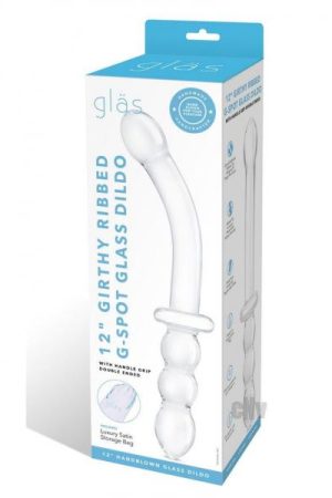 Girthy Rib Gspot Glass Dildo Handle