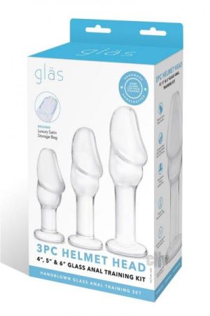 Helmet Head Glass Anal Training Kit 3pc
