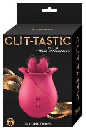 Clit Tastic Tulip Finger Massager Red