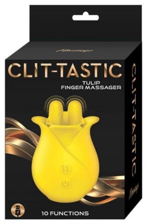 Clit Tastic Tulip Finger Massager Ylw
