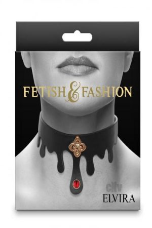 Fetish Fashion Elvira Collar Blk/gld