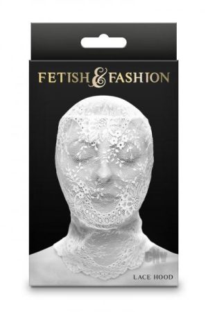 Fetish Fashion Lace Hood Wht