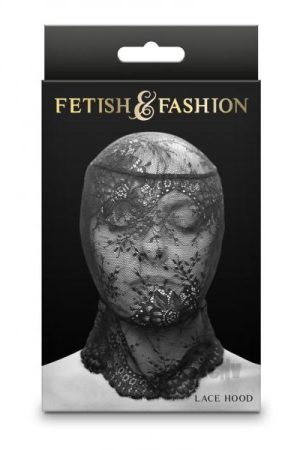 Fetish Fashion Lace Hood Blk