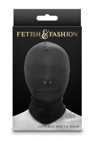 Fetish Fashion Zippered Mouth Hood Blk