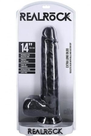 Realrock Xl Straight W Balls 14 Black