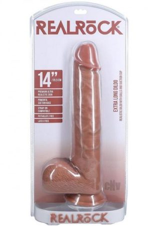 Realrock Xl Straight W Balls 14 Tan