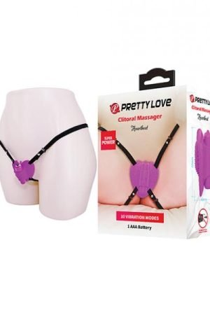 Pretty Love Heartbeat Strap On Clitoral Massager - Fuchsia