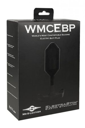 '=electrastim X Mr. S Leather - World's Most Comfortable Silicone Electro Butt Plug - Black