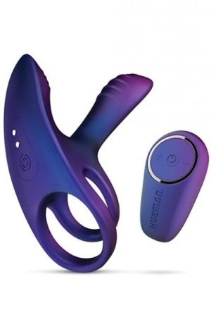Hueman Infinity Ignite Vibrating Cock Ring - Purple