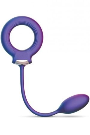 Hueman Solar Cock Ring W/anal Ball - Purple