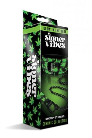 Stoner Vibes Glow In The Dark Collar & Leash
