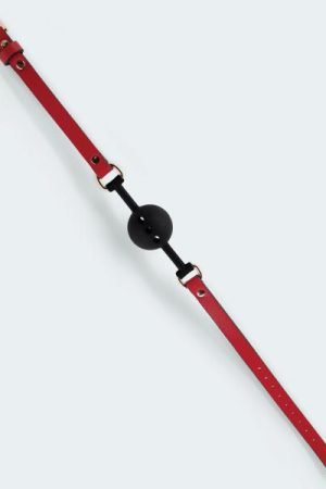 Lust Pu Leather Ball Gag - Red/black