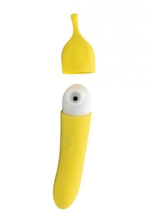 Natalie's Toy Box Banana Cream Air Pulse & G-spot Vibrator - Yellow
