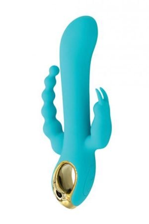 Natalie's Toy Box Mighty Magic Clit, G-spot & Anal Vibrator - Aqua