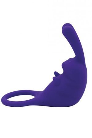 Natalie's Toy Box The Cock Hopper Cock Ring & Bullet Vibrator - Purple