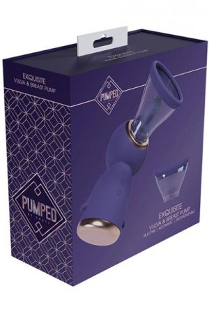 Shots Pumped Exquisite Rechargeable Vulva & Breast Pump - Purple