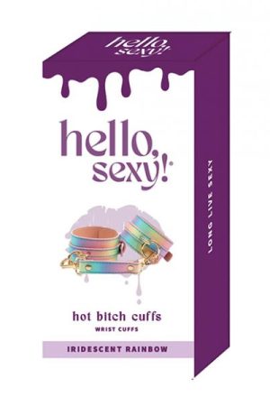 Hello Sexy! Hot Bitch Cuffs & Collar - Iridescent Rainbow