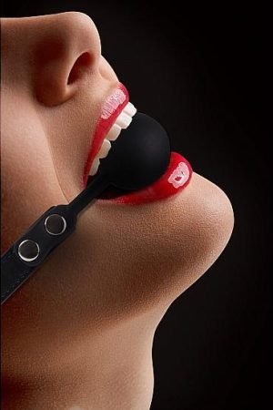 Ouch Silicone Ball Gag Black O/S
