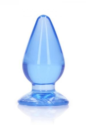 Realrock Crystal Clear 3.5 In. Anal Plug Blue