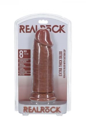 Realrock Extra Thick 8 In. Dildo Tan