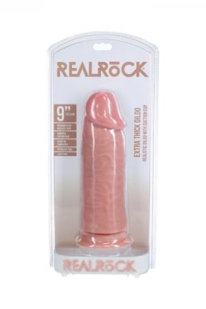 Realrock Extra Thick 9 In. Dildo Beige