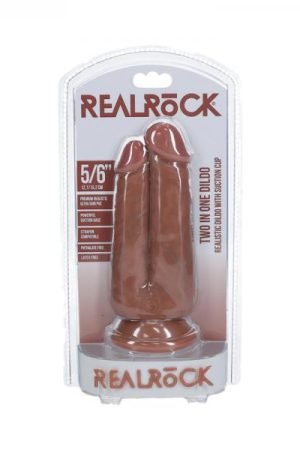 Realrock Two In One 5 In. / 6 In. Dildo Tan