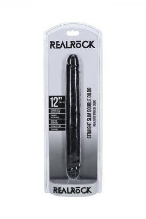 Realrock 12 In. Slim Double-ended Dong Black