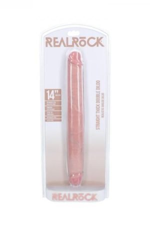 Realrock 14 In. Thick Double-ended Dong Beige