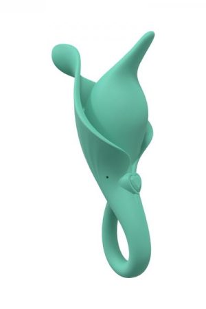 Loveline Lily 10 Speed Clitoral Vibe Sealed Silicone Rechargeable Submersible Green