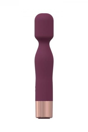Loveline Glamour 10 Speed Mini-wand Silicone Rechargeable Waterproof Burgundy