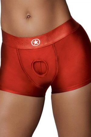 Ouch! Vibrating Strap-on Boxer Red M/l