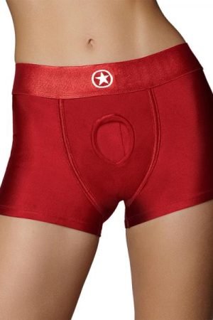 Ouch! Vibrating Strap-on Boxer Red Xs/s