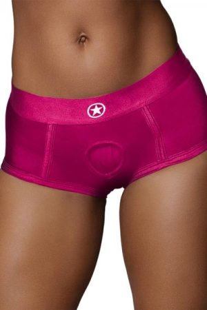 Ouch! Vibrating Strap-on Brief Pink M/l