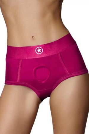 Ouch! Vibrating Strap-on Brief Pink Xs/s