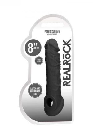 Realrock Skin 8 In. Penis Extender Sling Black
