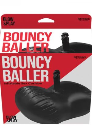 Bouncy Baller Inflatable Cushion With Dildo And Foot Pump