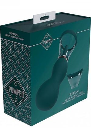 Pumped Sensual Automatic Rechargeable Vulva & Breast Pump Forest Green