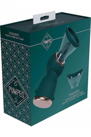 Pumped Exquisite Automatic Rechargeable Vulva & Breast Pump Forest Green