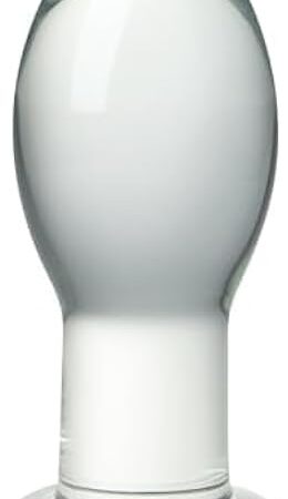 FST Glass Butt Plug Crystal Tapered Head Anal Plug for Anal Training Stimulation and Expansion Long Neck Mushroom Shaped Adult Sex Toys for Men Women Couples (S)