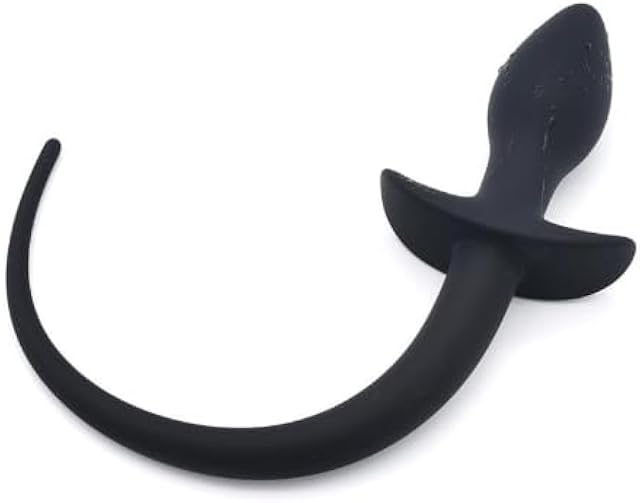BDSM Silicone Anal Plug Adult Sex Toys Dog Tail Anal Plug with T-Shaped Base Sex Masturbation G-Spot Toys for Women Men Gay Couples Sex SM Game Cosplay Bedroom