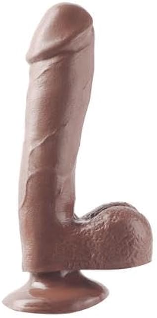 Basix Rubber Works - 7.5in. Dong Suction Cup Brown
