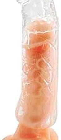 Bigger Sleeve Extender Sheath for Men Extender Enlarger Extension Enhancer Ball Stretch Sleeve GirthTransparent 8 in