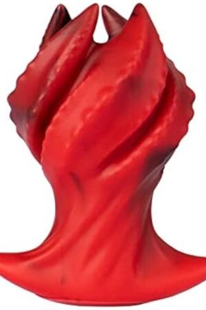 Anal Plug Sex Toy,Unique Design Prostate Massager,Ideal for Beginners to Experienced Users Platinum Silicone Material Red (L)