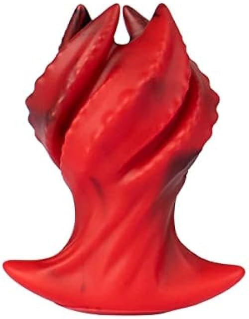 Anal Plug Sex Toy,Unique Design Prostate Massager,Ideal for Beginners to Experienced Users Platinum Silicone Material Red (L)