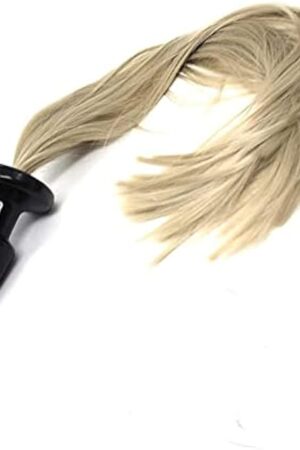 Anal Plug with Soft Horse Tail Silicone Butt Plug Anal Stimulator Sex Toy for Man Woman Gold Large