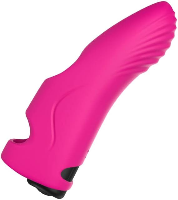 Bullet Vibrator with Finger Silicone Sleeve, Adult Toys Powerful Rechargeable with 9 Vibration Modes Stimulator Clitoris, Nipples and G spot, Sex Toy for Female or Couples Sexual Pleasure (Pink)