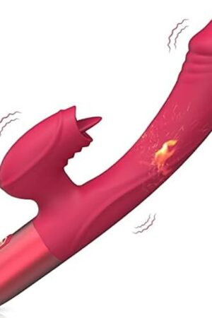 G Spot Vibrators Anal Dildo Vibrators with 10 Licking & Powerful Vibration Adult Sex Toys for Womens & Games Rechargeable Heated Rabbit Vibrators Woman Sex Toys