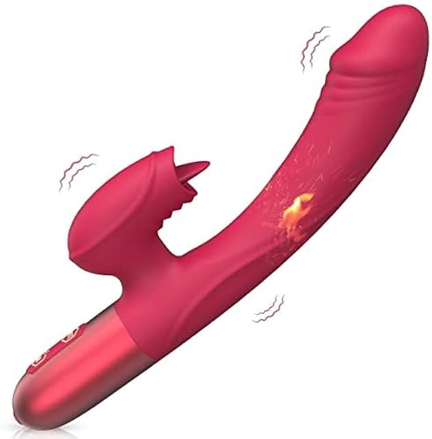 G Spot Vibrators Anal Dildo Vibrators with 10 Licking & Powerful Vibration Adult Sex Toys for Womens & Games Rechargeable Heated Rabbit Vibrators Woman Sex Toys