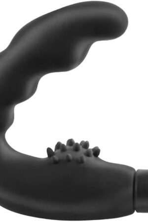 Vibrating Reach Around Silicone Prostate Massager with Lube 1oz | P-Spot Massager | Anal Sex Toys