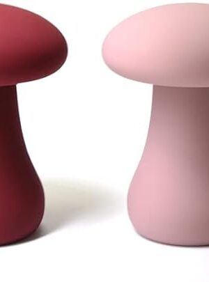 Women's Mushroom Hippie Vibrator Sex Toy Ciltoral Stimulation Rose Rabbit Dildo - Rechargeable, Wireless ( Light Pink ) )